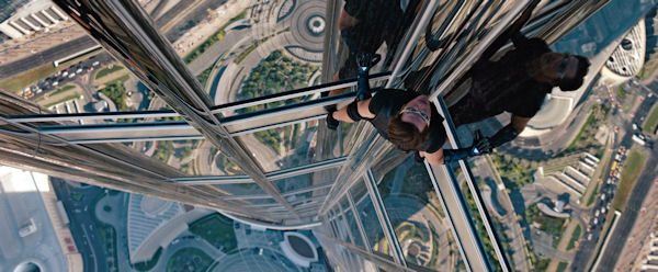 Tom Cruise en Mission: Impossible – Ghost Protocol (2011), fotografía de Robert Elswit