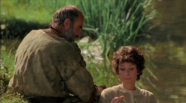 Contraluz de Sean Connery y Audrey Hepburn en Robin and Marian, fotografiada por David Watkin