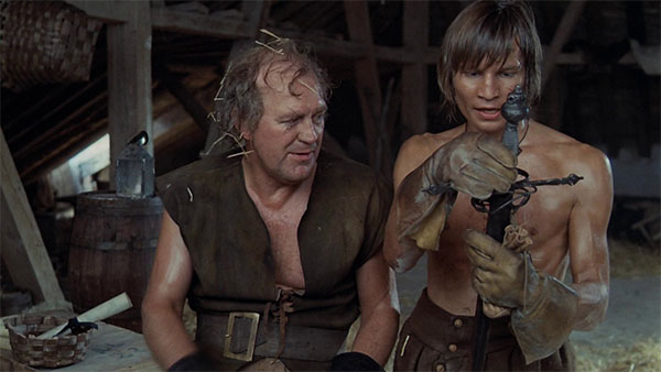 Michael York como D’Artagnan en The Three Musketeers fotografiado por David Watkin