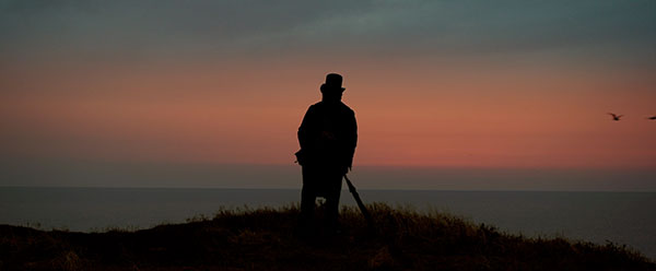 Mr. Turner (2014), contraluz exterior con el sol dentro del encuadre