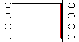 Negativo de 35 mm sonoro Academy con la altura de imagen rebajada respecto al cine mudo