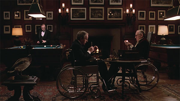 Luz lateral y difusa sobre Shirley MacLaine en Being There