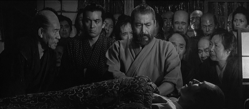 Toshiro Mifune en "Red Beard" de Akira Kurosawa, rodada en TohoScope.