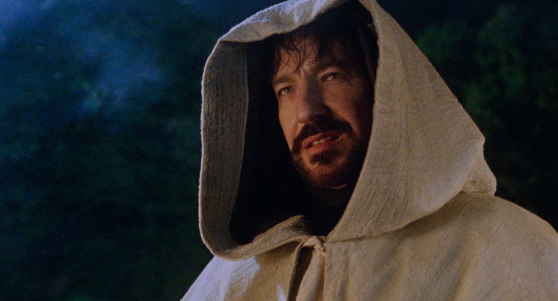 Robin Hood Prince of Thieves 1991 primer plano nocturno con luz azulada y textura de Agfa XT-320 fotografiado por Doug Milsome
