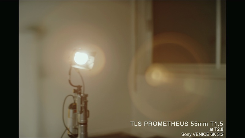 TLS Prometheus 55mm T1.5 at T2.8 with a more defined side flare and reduced veiling glare
