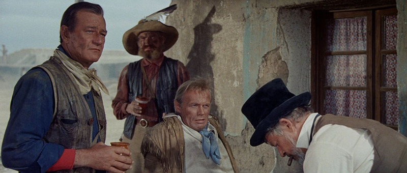 The Alamo 1960 John Wayne y Richard Widmark fotografía de William H. Clothier en Todd-AO 65mm