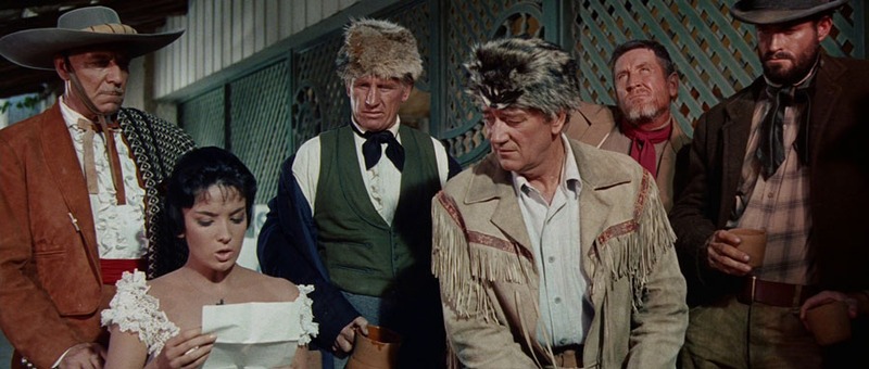 The Alamo 1960 John Wayne composición horizontal en Todd-AO fotografía de William H. Clothier ASC