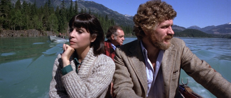 Prophecy 1979 Panavision anamórfico exterior en lago con Talia Shire Robert Foxworth y Richard Dysart