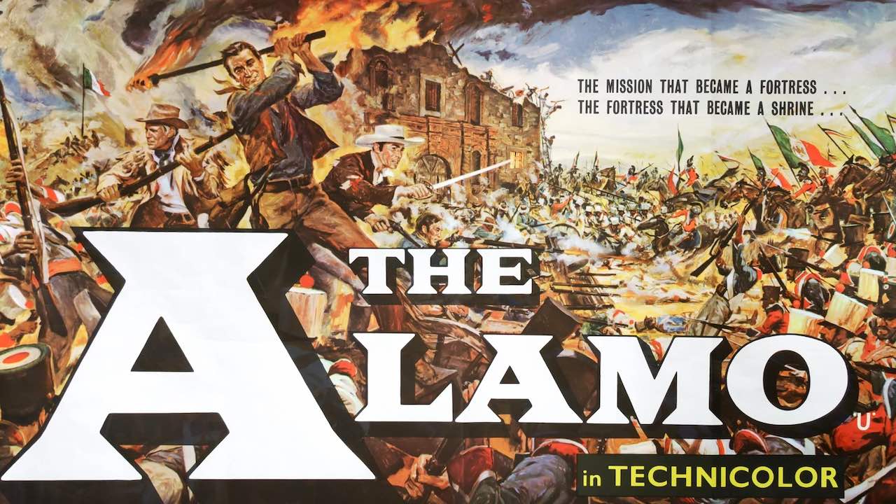"The Alamo" (1960), directed by John Wayme, cinematography by William H. Clothier, ASC, produced in Todd-AO