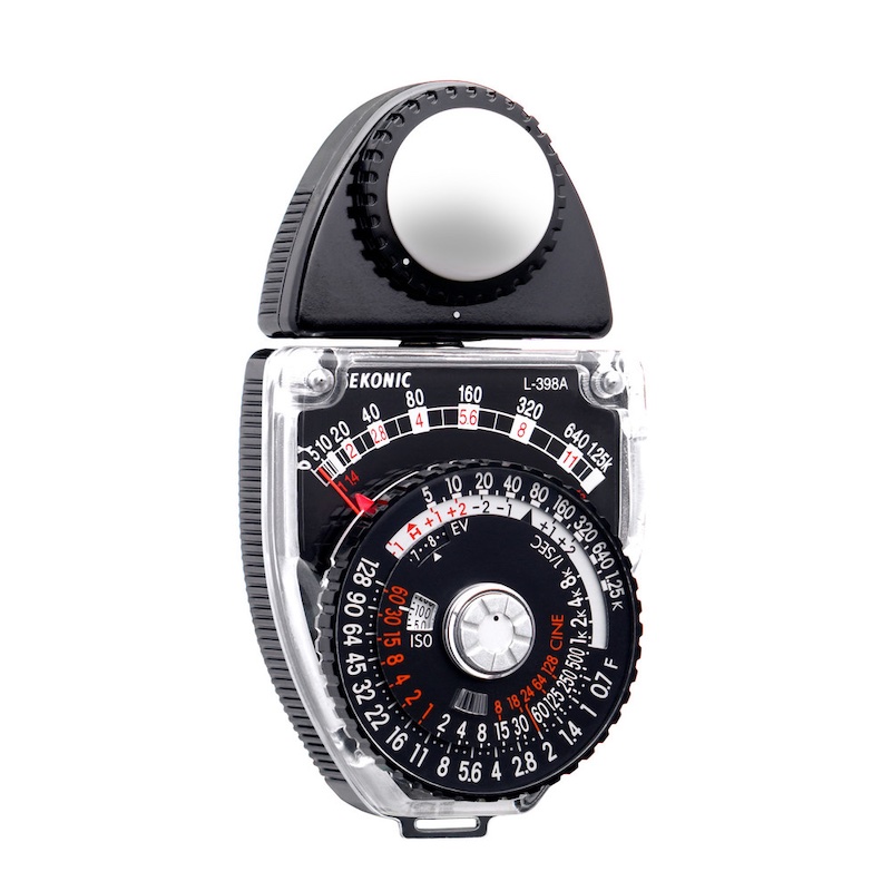 Fotómetro analógico Sekonic con lumisfera de medición incidente