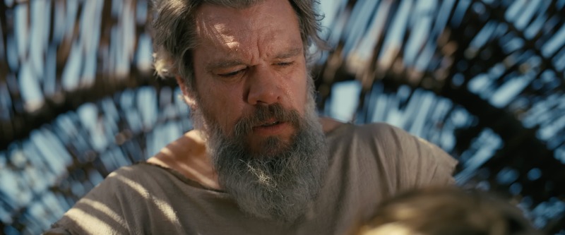 Matt Damon como Odiseo en La Odisea fotografiado por Hoyte Van Hoytema en IMAX 65mm con luz natural y poca profundidad de campo