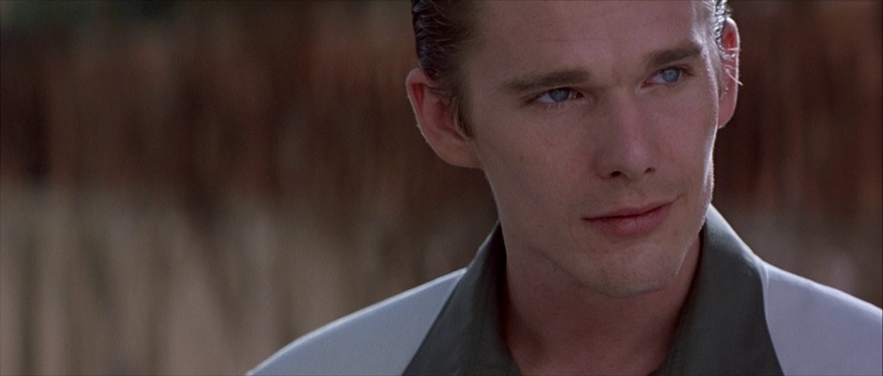 Primer plano de Ethan Hawke en Great Expectations, fotografiado por Emmanuel Lubezki con ópticas Panavision anamórficas